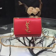 Replica Saint Laurent Small Kate Monogram Smooth Leather Shoulder Bag Red Y121240 VS05512