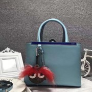 Replica Top Fendi 2Jours Calf Leather Petite Tote Bag Light Blue FB1755 VS02731