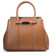 Replica Top Gucci Lady Bamboo Leather Top Handle Bag 370816 Brown VS07669