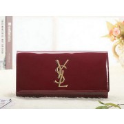 Saint Laurent Classic Monogramme Clutch Patent Y5486 Burgundy VS09165