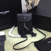 Saint Laurent Lambskin Phone Case Black 377868 VS01864