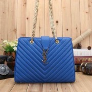 Saint Laurent Large Cabas Cannage Pattern Leather Bag Y26585 Royal VS04318