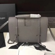Saint Laurent Large Charlotte Messenger Bag Grey 472657 VS02167
