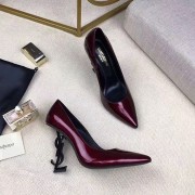 Saint Laurent Patent Leather Pump Burgundy Y080202 VS03546