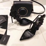 Saint Laurent Patent Leather Sandals Black Y080203 VS09522