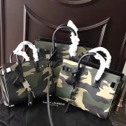 Saint Laurent Sac De Jour Souple Bag in Camouflage Smooth Leather 324823 VS00080
