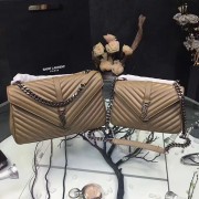 Saint Laurent Top Handle Bag in Beige Matelasse Leather 392738 VS02835