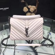 Saint Laurent Top Handle Bag in White Matelasse Leather 392738 VS00723