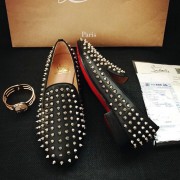 Sale 1:1 Christian Louboutin Black Rollerboy Spikes with Silver Spike CL1210 VS06865