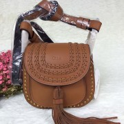 Sale 1:1 Knockoff Chloe Hudson Calfskin Shoulder Bag Red 151070 VS08763
