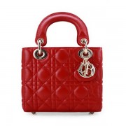 Sale 1:1 Lady Dior Bag Nano Bag Red Original Leather D44552 Silver VS06211
