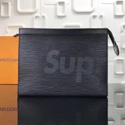 Sale 1:1 Louis Vuitton Epi Leather Supreme X Pochette Voyage MM Black M66888 VS03292