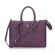 Sale 1:1 Prada 30cm Saffiano Leather Tote Bag BN1801 Purple VS00415