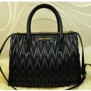 Sale 1:1 Replica miu miu Matelasse Leather Three Pocket Bags RN0941 Black VS04179