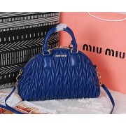 Sale 1:1 Replica miu miu Matelasse Nappa Leather Top-handle Bag M1017 Royal VS07099
