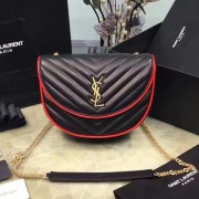 Sale 1:1 Saint Laurent Monogram Chain Shoulder Bag in Black Sheepskin 201110 VS00998