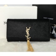 Sale 1:1 YSL Classic Monogramme Tassel Clutch Horse Hair Y311212 Black VS01245