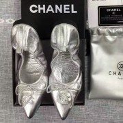 Top Chanel Silver Sheepskin Tieks Pointed Toe CH1120 VS06415