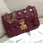 Top Copy Dior Dioraddict Flap Bag In Burgundy Cannage Lambskin D240601 VS07452