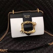 Top Copy Prada Original Calf Leather Cahier Bag White 1BD066 VS01615