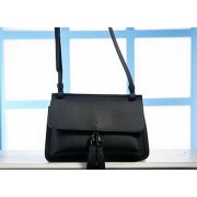 Top Gucci Bamboo Daily Leather Flap Shoulder Bags 370826 Black VS06940