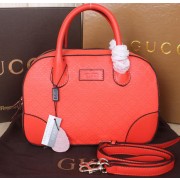 Top Gucci Bright Diamante Leather Top Handle Bags 354224 Orange VS03496