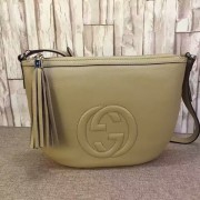 Top Gucci Soho Leather Shoulder Bag Apricot 308361 VS03601