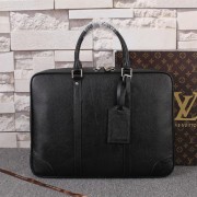Top Knockoff Louis Vuitton Litchi Leather Laptop Case N68065 Black VS09625