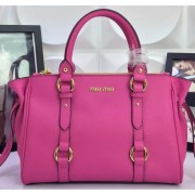 Top miu miu Top Handle Bag Sheepskin Leather M6809 Pink VS07951