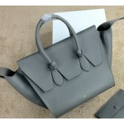 Top Replica Celine Tie Top Handle Bag Original Leather 98314 Grey VS07135