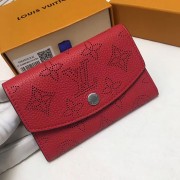 Top Replica Louis Vuitton Mahina Leather Coin Purse Red M64050 VS09070