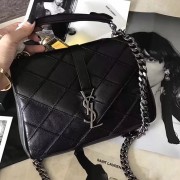 Top Replica Saint Laurent Medium Monogram College Bag Black 428056 VS01298