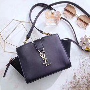 Toy YSL Mini Cabas Bag In Black Leather 452322 VS01420