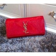 YSL Classic Monogramme Clutch Horse Hair 311213 Red VS02456