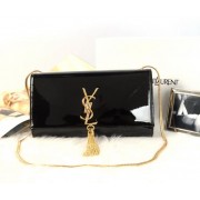 YSL Monogramme Cross-body Shoulder Bag Patent Leather Y311214 Black VS03314
