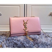 YSL Monogramme Cross-body Shoulder Bag Smooth Leather Y311218 Pink VS03440