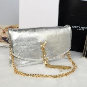 Yves Saint Laurent Belle Du Jour Clutch Y311219 Silver VS05984