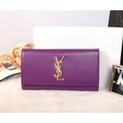Yves Saint Laurent Classic Monogramme Clutch 311213A Purple VS03550