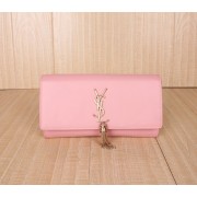 Yves Saint Laurent Classic Monogramme Tassel Clutch Bag Y234524 Pink VS03468