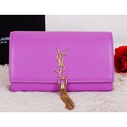 Yves Saint Laurent Classic Monogramme Tassel Clutch Bag Y7138 Purple VS05691