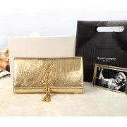 Yves Saint Laurent Classic Monogramme Tassel Clutch Y311212 Gold VS02846