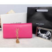 Yves Saint Laurent Classic Monogramme Tassel Clutch Y311212 Rosy VS04130