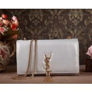 Yves Saint Laurent Small Monogramme Cross-body Shoulder Bag 5475 Silver VS06296