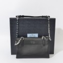 2014 Newest Prada Medium Lux Flap Crossbody Bag BT0995 in Black Original Calfskin Leather XZ VS05853