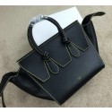 2015 Celine Tie Nano Top Handle Bag Original Leather 98313 Black VS03785
