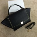 2015 Celine Trapeze Bag Original Leather CL008 Black VS02621