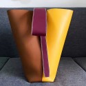AAA Celine Twisted Cabas in Brown and Yellow Smooth Calfskin 030403 VS02007