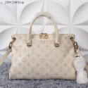AAA Fake Louis Vuitton Litchi Leather Pallas Cerise Bag M40909 White VS07080