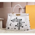 AAA Fendi Icoic Peekaboo Bag in Calfskin Leather 8BN1169 White VS06245