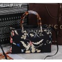 AAA Gucci Bamboo Tote Bags Original Calf Leather 323660 Black VS00708